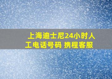 上海迪士尼24小时人工电话号码 携程客服